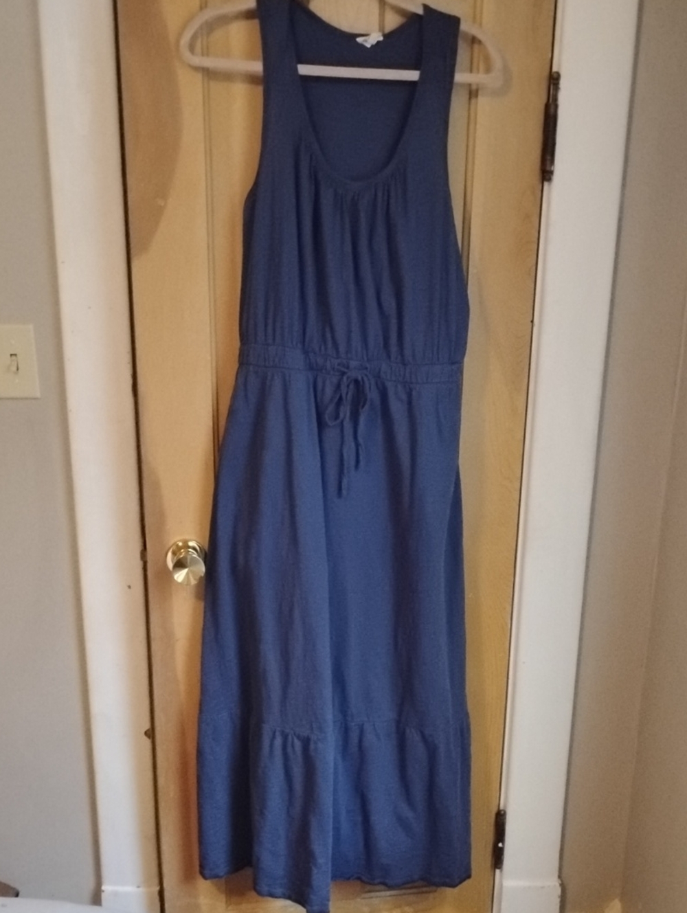 Pact Organic Cotton Relaxed Slub Cotton Tank Maxi - Blue, L - Picture 2 of 5